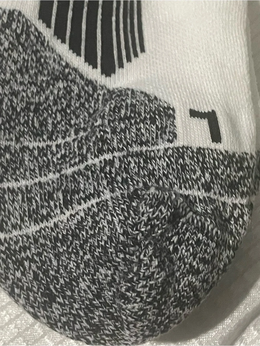 Under Armour White Crew Athletic Socks with Gray Accents
